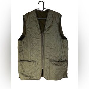 Barbour Men's Polarquilt Waistcoat Zip-In Liner, Vest Olive Green Large NWT
